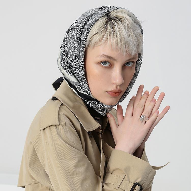 Designer Silk Head Scarf